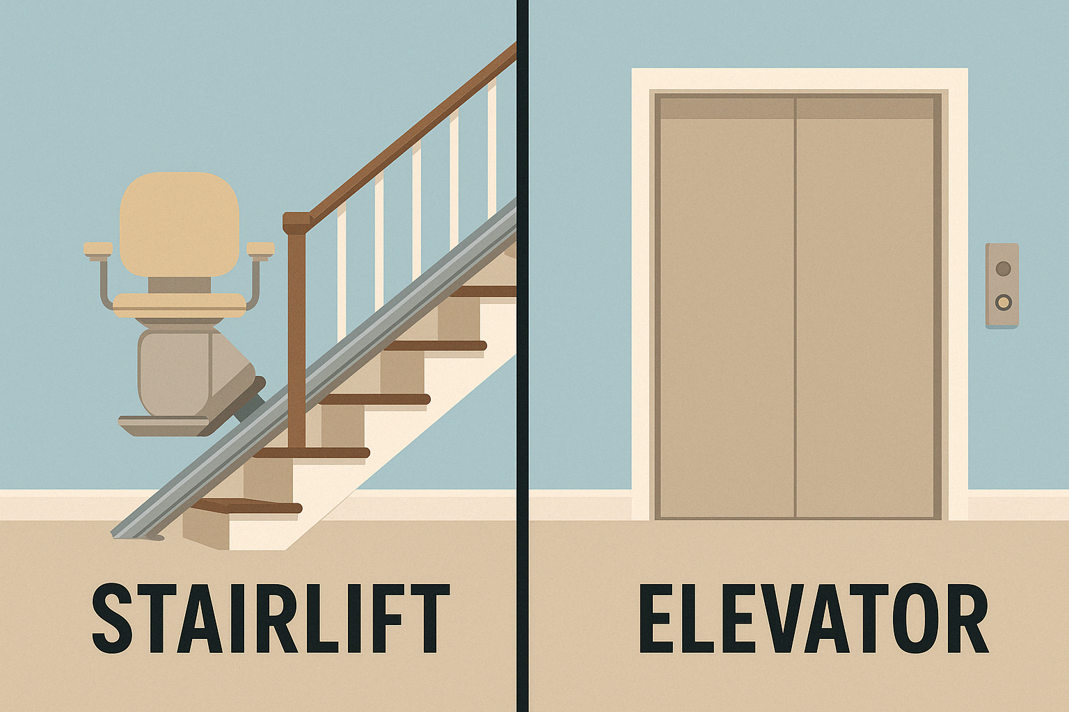 Elevators vs. Stairlifts – What’s Right for Your Home?