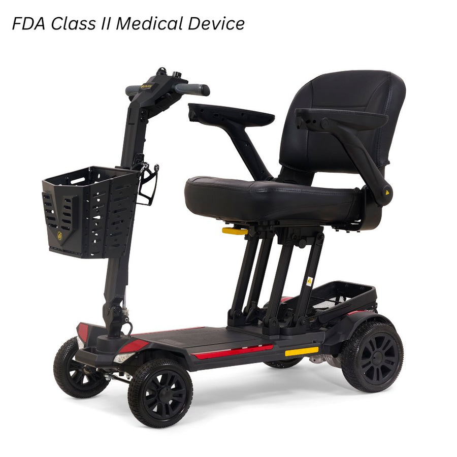 Golden Buzzaround CarryOn HD folding scooter with basket