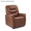 Golden Dione lift chair in light brown