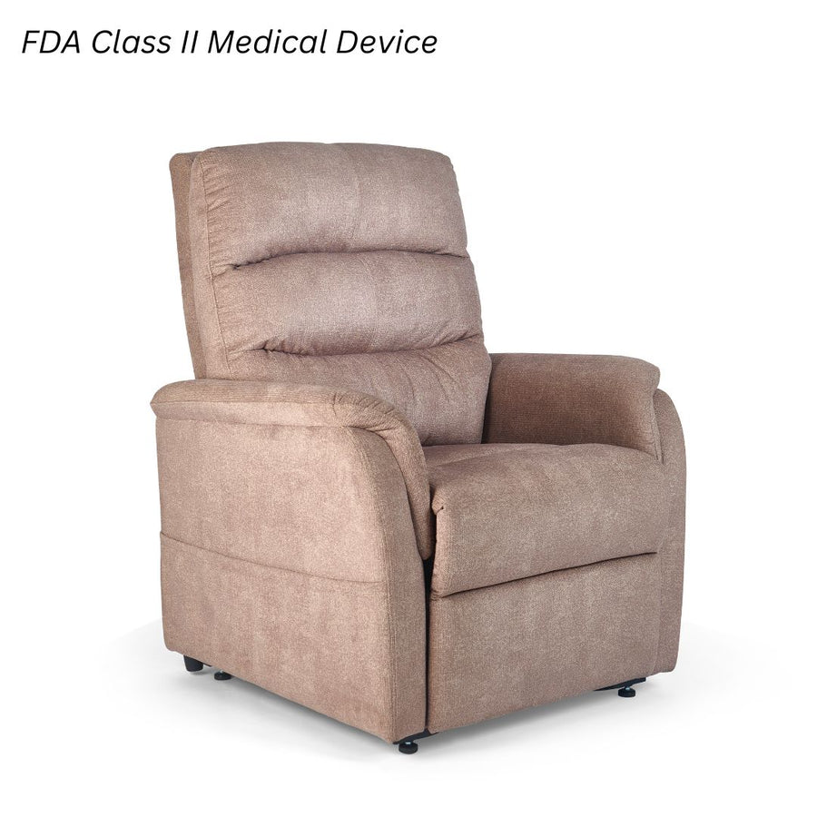 Golden Elara lift chair in taupe fabric