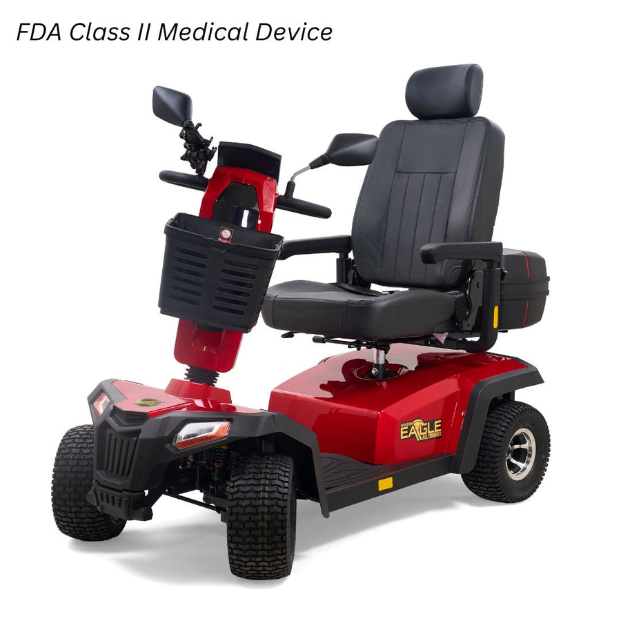 Golden Eagle All-Terrain 4-wheel scooter in red