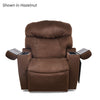 Golden Cloud+ Luxe lift chair in brown with side tables