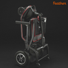 Feather Power Scooter folded upright