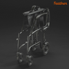 Feather transport wheelchair folded