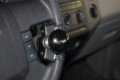 MPS knob-type steering spinner on a steering wheel
