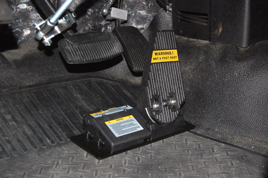 MPS accelerator guard installed over the floor pedals