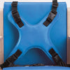 Smirthwaite four point harness on a blue seat back