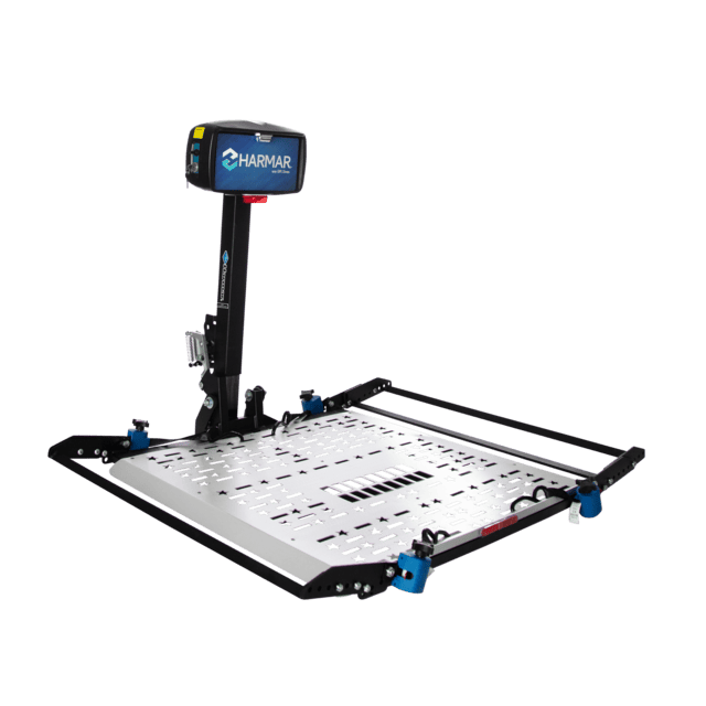 Harmar AL301XL (base model shown) lift with a wide aluminum platform and side rails, on white