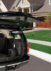 Harmar AL425 (base model shown) hoist lift installed in the cargo area of an SUV with the liftgate open