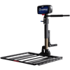 Harmar AL560 (base model shown) power wheelchair lift with an open-frame platform and hold-down arm, on white