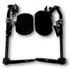 Pair of ComfyGO adjustable leg rests with calf pads and footplates