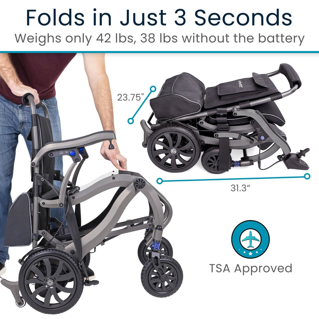 Air Frame Power Wheelchair - Magnesium Collection