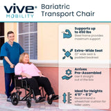 Bariatric Transport Wheelchair