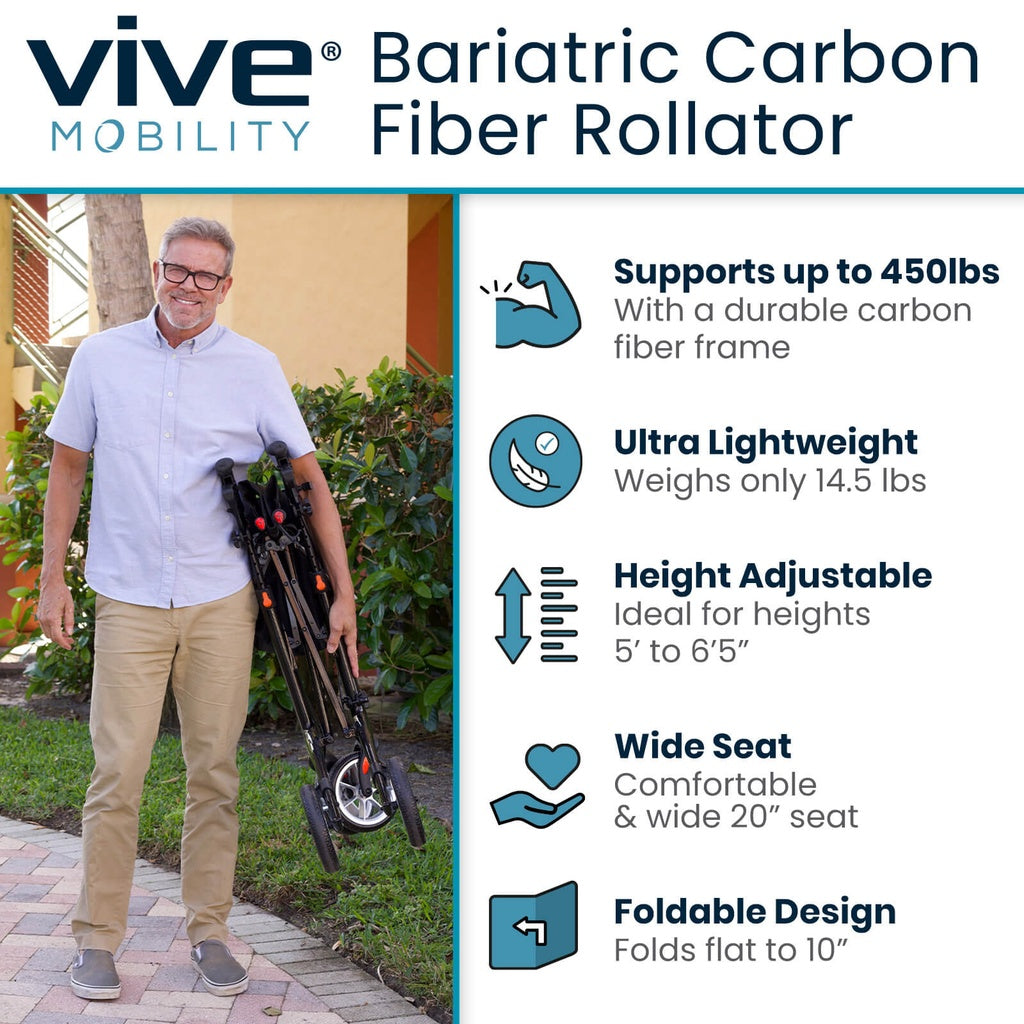 Bariatric Carbon Fiber Rollator