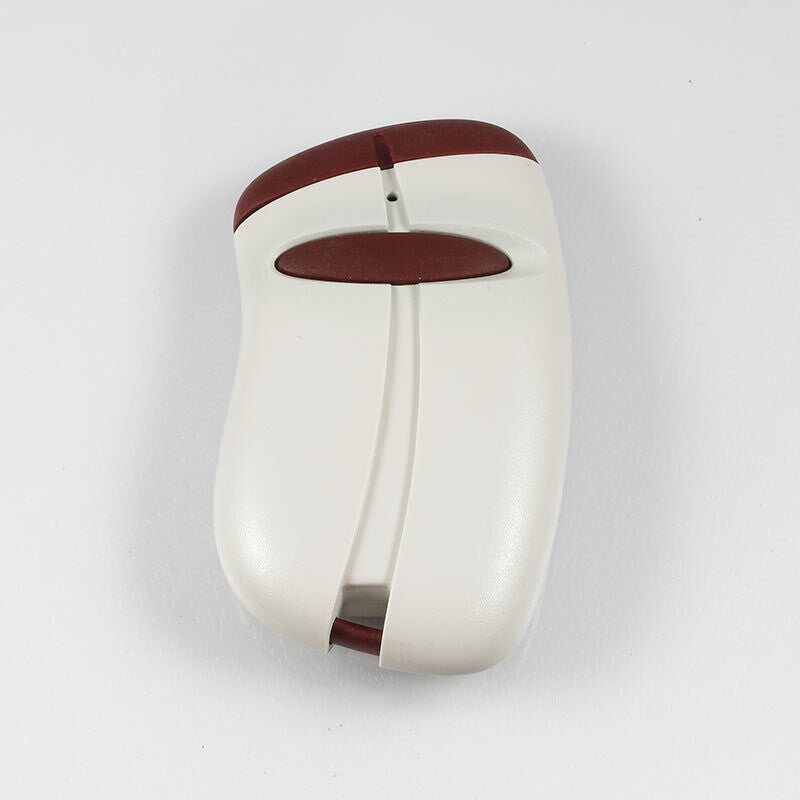 Open Sesame standard transmitter, white with a red button
