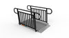 EZ-ACCESS GATEWAY 3G Solid Surface Portable Ramp, 5 ft / Vertical Picket / Non-Coated Deck with Black Rail