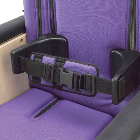 Smirthwaite molded pelvic support on a purple Hardrock seat