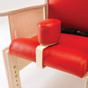 Smirthwaite pommel on a red Heathfield seat