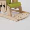 Skis and footboard fitted to a Smirthwaite Juni chair