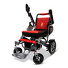 ComfyGO Majestic IQ-7000 folding power wheelchair with red upholstery