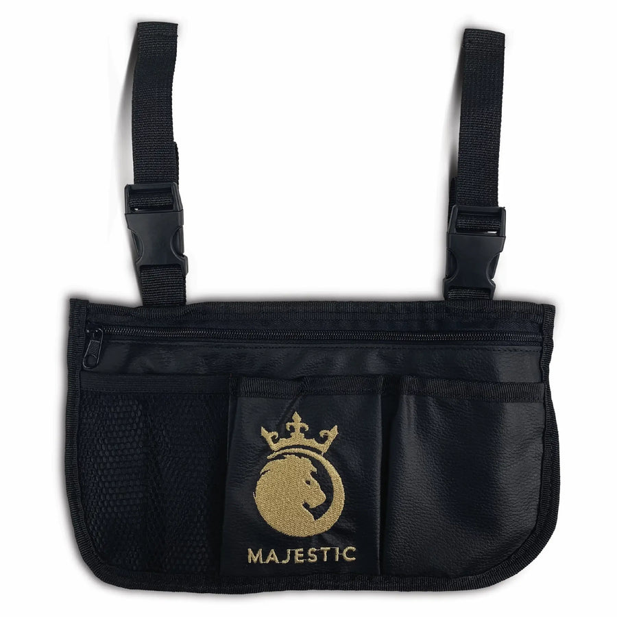 Black ComfyGO armrest storage bag with hanging straps