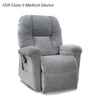 Golden Cloud Elite lift chair in grey fabric