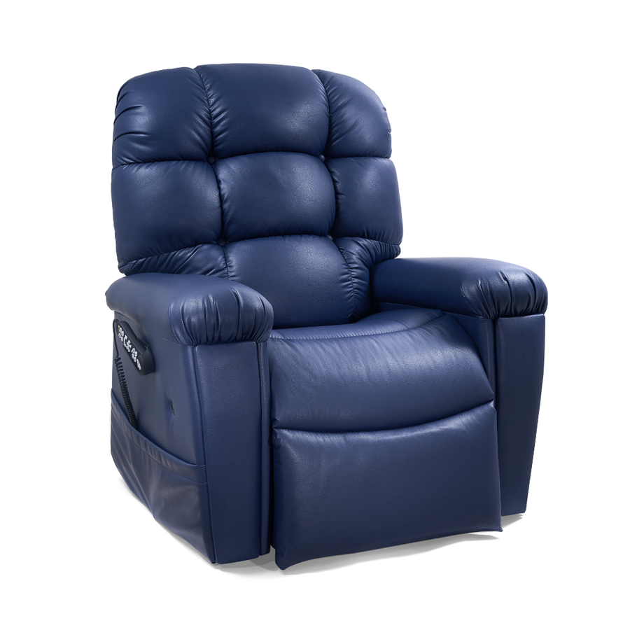 Golden Cloud Supreme lift chair in blue leather