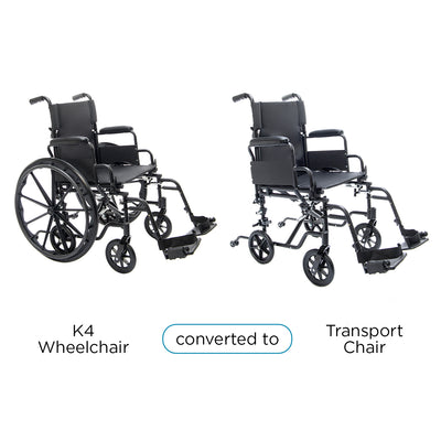 Protekt Cambria Convertible Transport Chair / Wheelchair