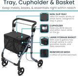 Rollator With Cupholder Tray