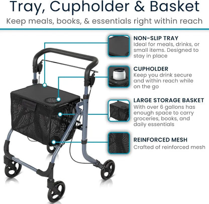 Rollator With Cupholder Tray