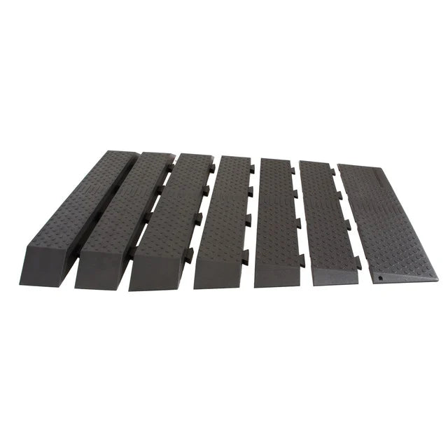 Harmar rubber threshold ramp sections laid side by side