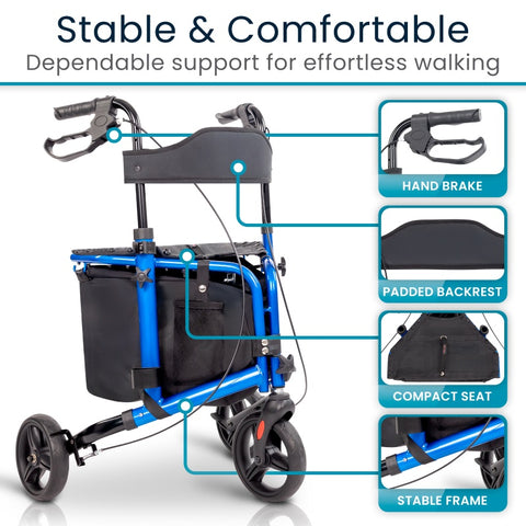 Tri-Rollator With Seat