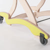Smirthwaite Zoomi mobile skis with casters, shown in lime green