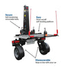 Bruno Chariot trailer-style lift with a platform, two wheels and tie-down belts