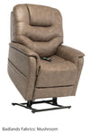 Pride VivaLift! Elegance 2 power lift recliner in mushroom, raised to stand
