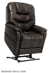 Pride VivaLift! Elegance 2 power lift recliner in steel grey, raised to stand