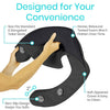 Cushioned Toilet Seat Riser, Black, 2 Inch Soft
