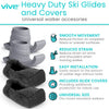 Walker Ski Glides and Covers Heavy Duty