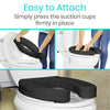 Cushioned Toilet Seat Riser, Black, 2 Inch Soft
