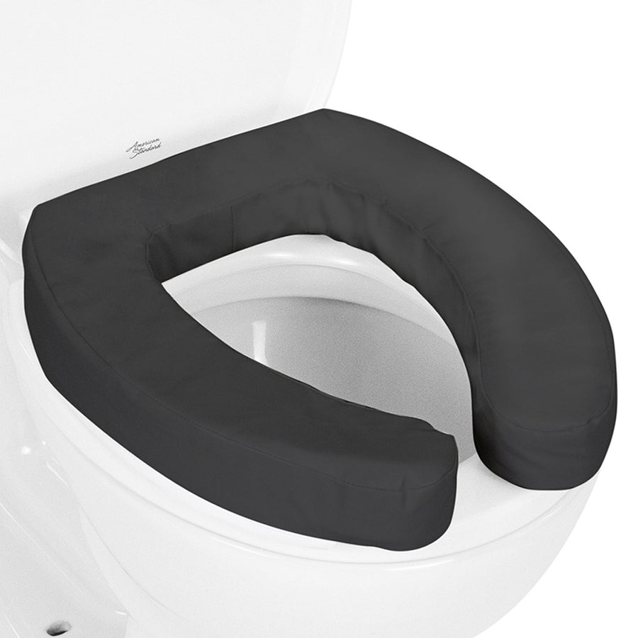 Cushioned Toilet Seat Riser, Black, 2 Inch Soft