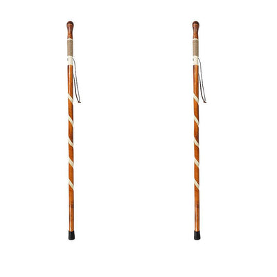 Carved Wooden Walking Stick, 2 Pack