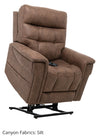 Pride VivaLift! Radiance power lift recliner in light brown, raised to stand