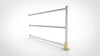 EZ-ACCESS RAILWAY Modular Handrail System, Post with 5 ft Handrail and Barrier Kit / Non-coated