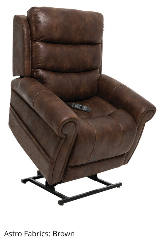 Pride VivaLift! Tranquil 2 power lift recliner in brown, raised to stand
