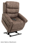 Pride VivaLift! Tranquil 2 power lift recliner in mushroom, raised to stand