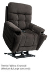 Pride VivaLift! Ultra power lift recliner in charcoal fabric, raised to stand